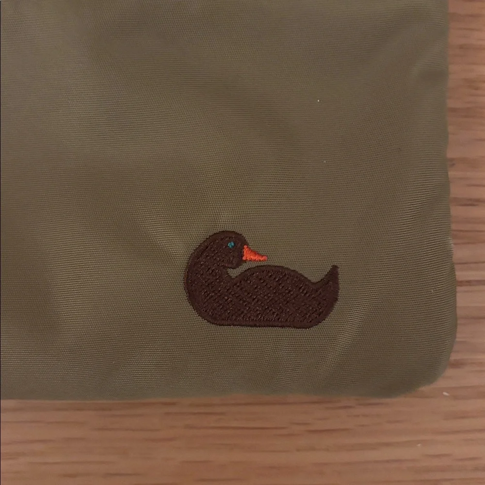 Dooney & Bourke Olive Green Crossbody Nylon Bag with Duck Accent - Picture 7 of 8